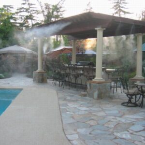 Fogging system on the cafe terrace - the comfort of guests Wood Luxury