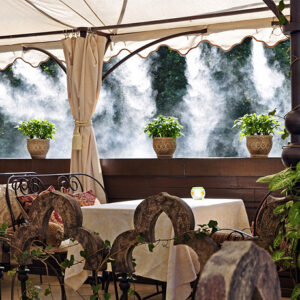 Operation of an Italian fog cooling system on a gazebo - project Wood Luxury, Odessa